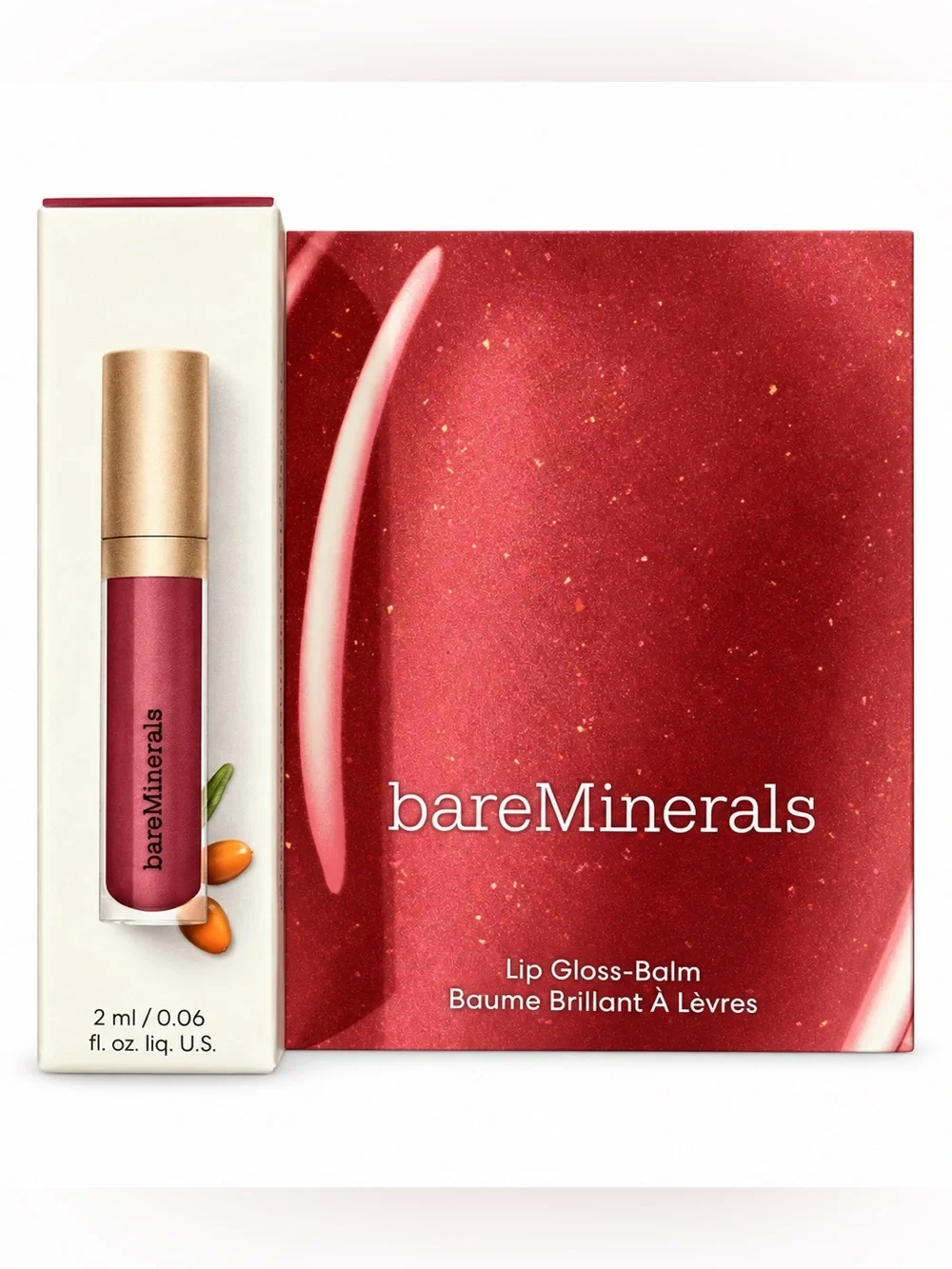 bareMinerals Lip Gloss-Balm Mini in Sincerity 2ml BRAND NEW IN BOX